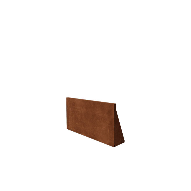 Mur de soutènement en acier Corten - Droit - 100 x 50 cm
