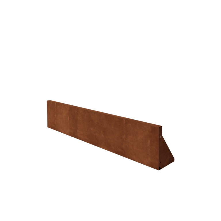 Mur de soutènement en acier corten droit 150 cm (hauteur 30 cm)