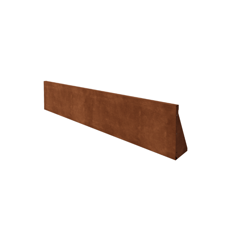 Mur de soutènement en acier corten droit 200 cm (hauteur 40 cm)