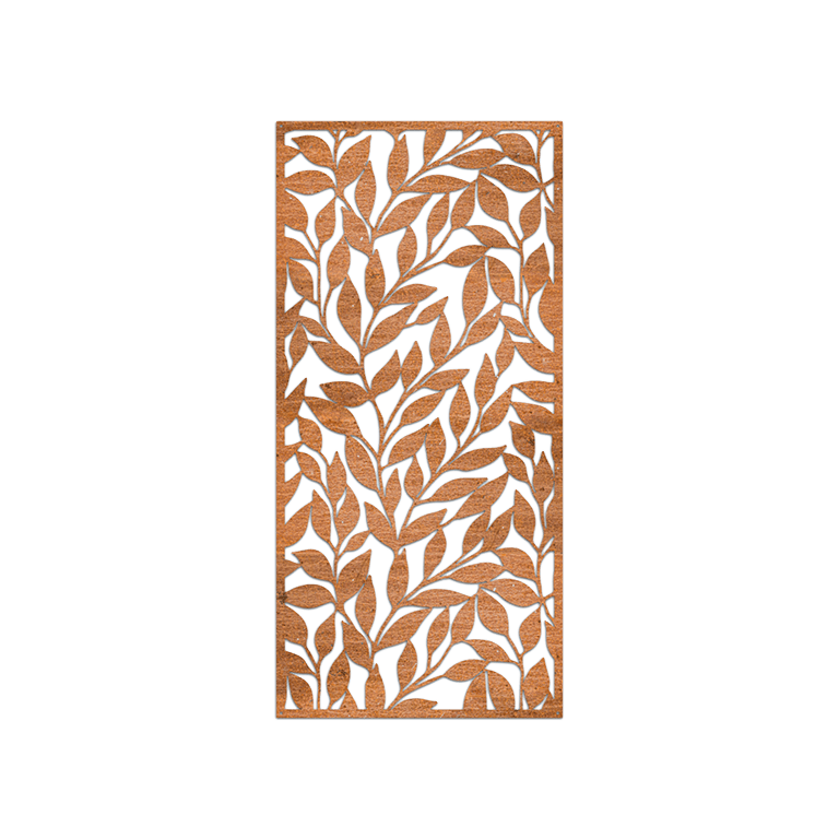 Décorations murales en acier corten Feuilles