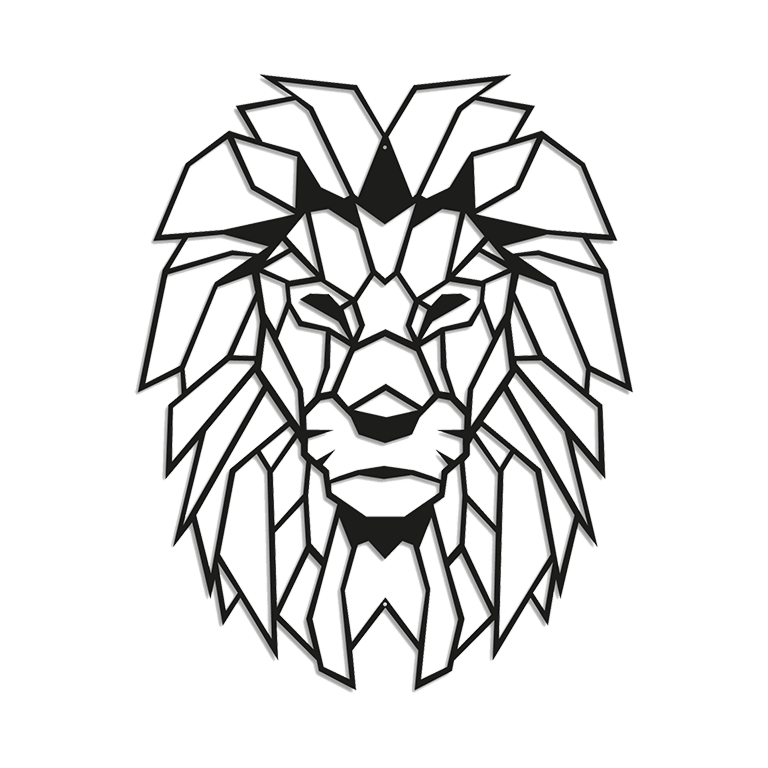 Décoration murale en métal Lion 1.0