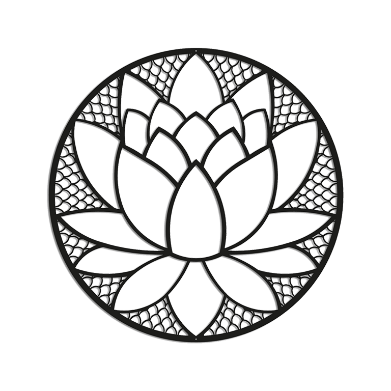 Décoration murale en métal Fleur de lotus
