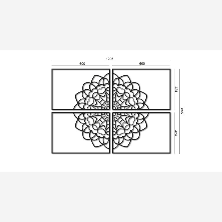 Décoration murale en métal Mandala *OP=OP