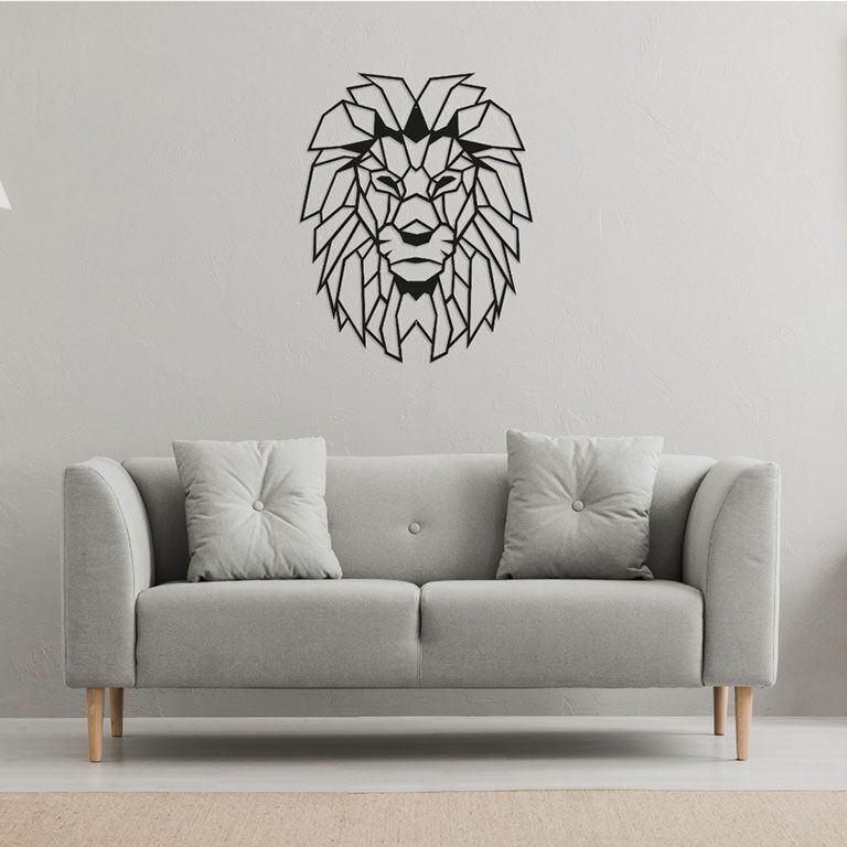 Décoration murale en métal Lion 1.0