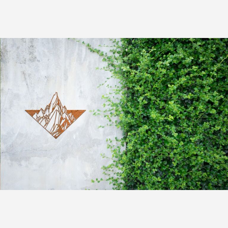 Décorations murales en acier corten Montagne