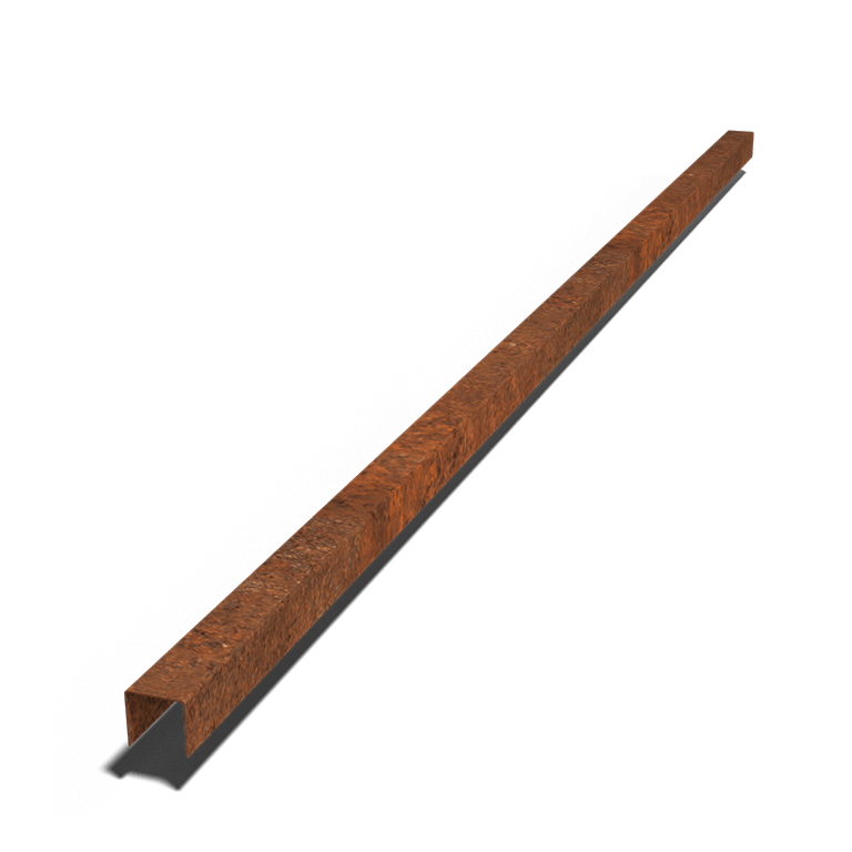 Profilé de transition en acier Corten 5 x 6 x 5 cm (longueur 240 cm)