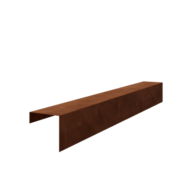Profilé de transition en acier Corten 15 x 15 x 5 cm (longueur 150 cm)