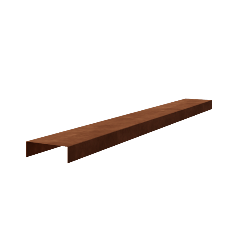 Profilé de transition en acier Corten 5 x 15 x 5 cm (longueur 240 cm)