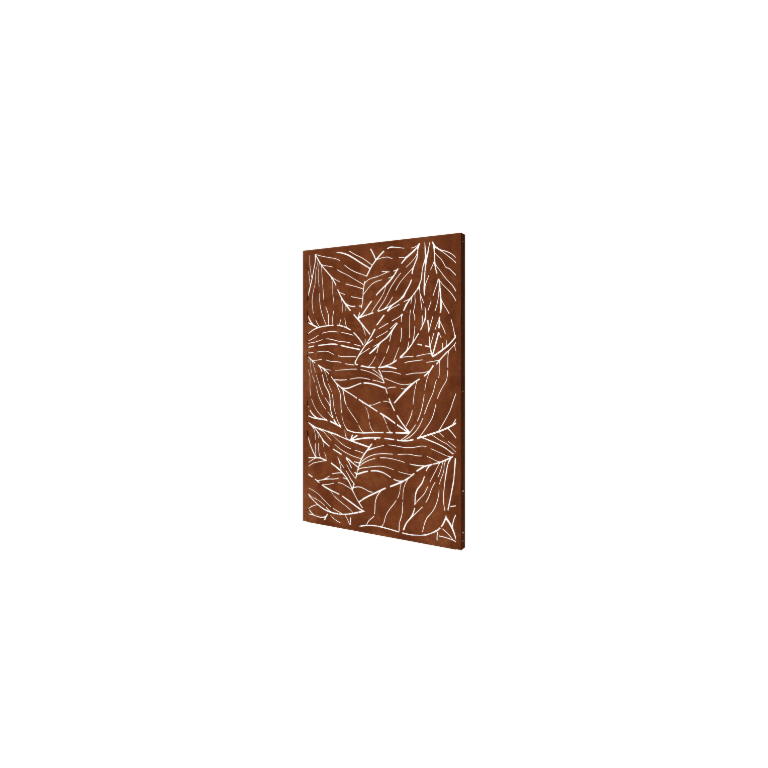 Panneau en acier corten feuilles 120 x 6 x 190 cm