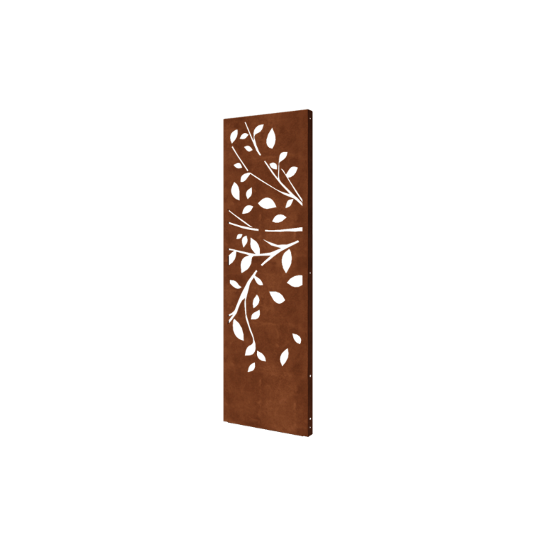 Panneau en acier corten arbre partie 2 60 x 6 x 190 cm
