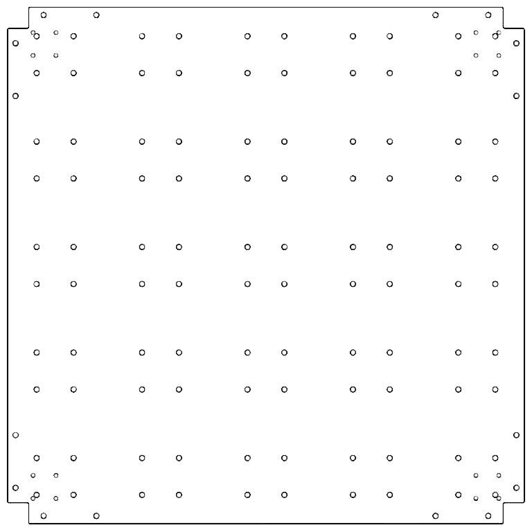 Plaque inférieure en acier galvanisé 100 x 100 cm