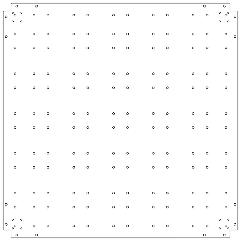 Plaque inférieure en acier galvanisé 120 x 120 cm