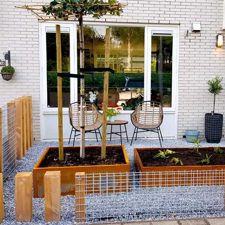 Jardinière en acier corten Texas xxl 160 x 120 cm