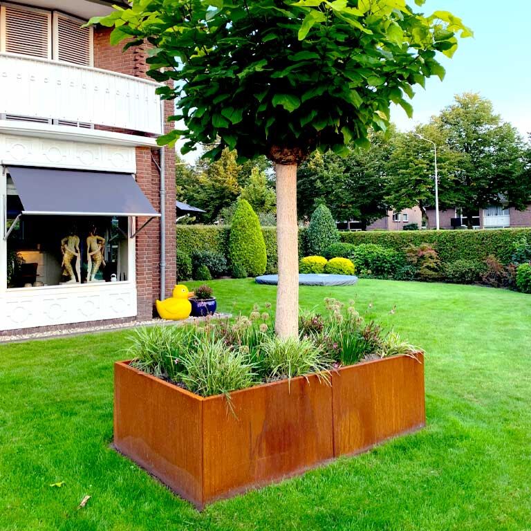 Jardinière en acier corten Texas xxl 200 x 120 cm