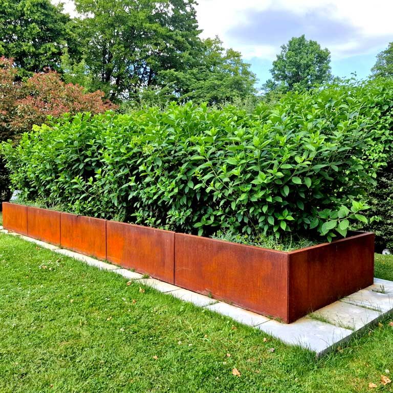 Jardinière en acier corten Texas xxl 300 x 40 cm