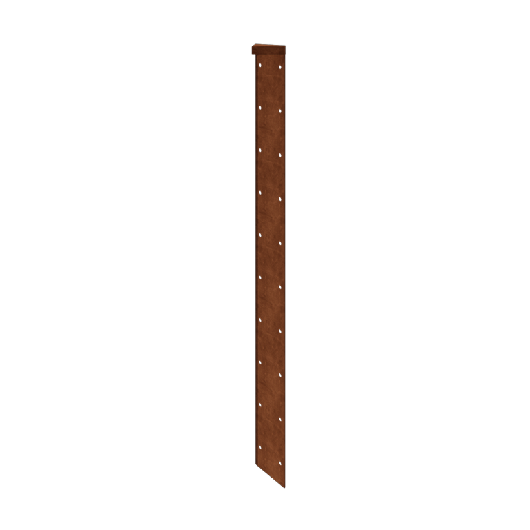 Jardinière en acier Corten - Pièce d'angle 180° - 70 cm