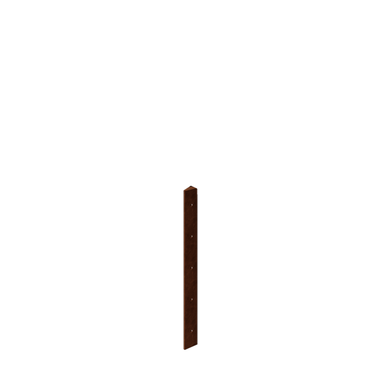 Jardinière en acier Corten - Pièce d'angle 30° - 50 cm