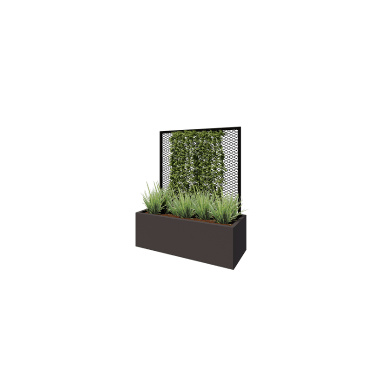 Support pour plantes grimpantes noir pour jardinière 120 x 50 cm