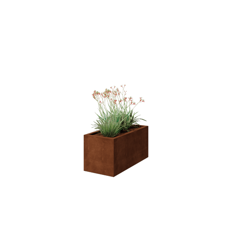 Bac à plantes soudée en acier corten Montana 100 x 50 x 50 cm