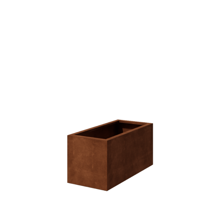 Bac à plantes soudée en acier corten Montana 100 x 50 x 50 cm
