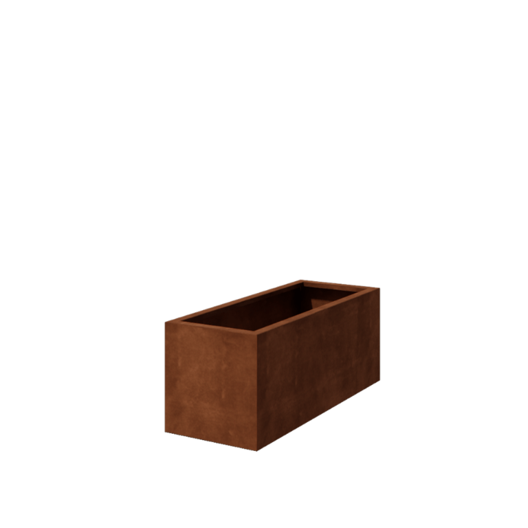Bac à plantes soudée en acier corten Montana 120 x 50 x 50 cm