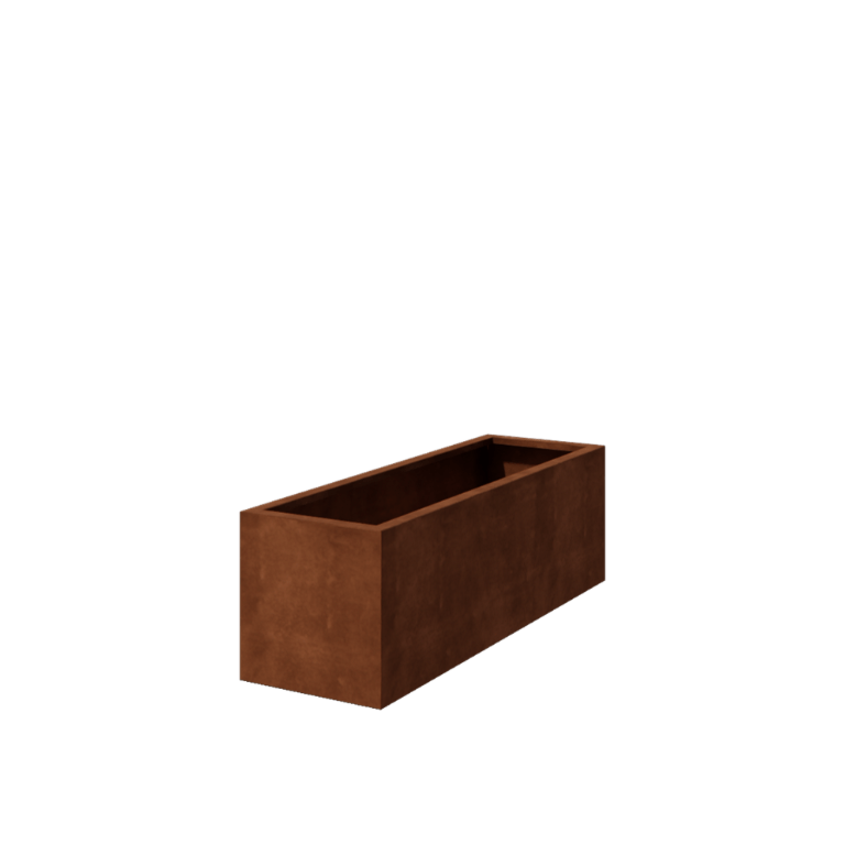 Bac à plantes soudée en acier corten Montana 150 x 50 x 50 cm