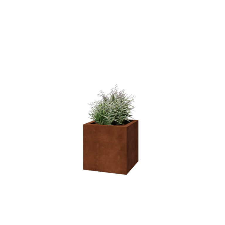 Bac à plantes soudée en acier corten Montana 50 x 50 x 50 cm
