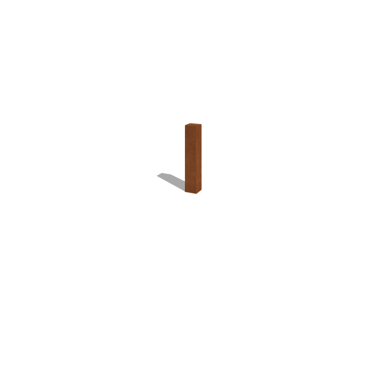Poteaux de clôture de jardin en acier corten 60 cm