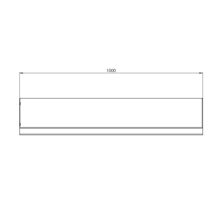 Mur de soutènement en acier corten droit 100 cm (hauteur 40 cm)