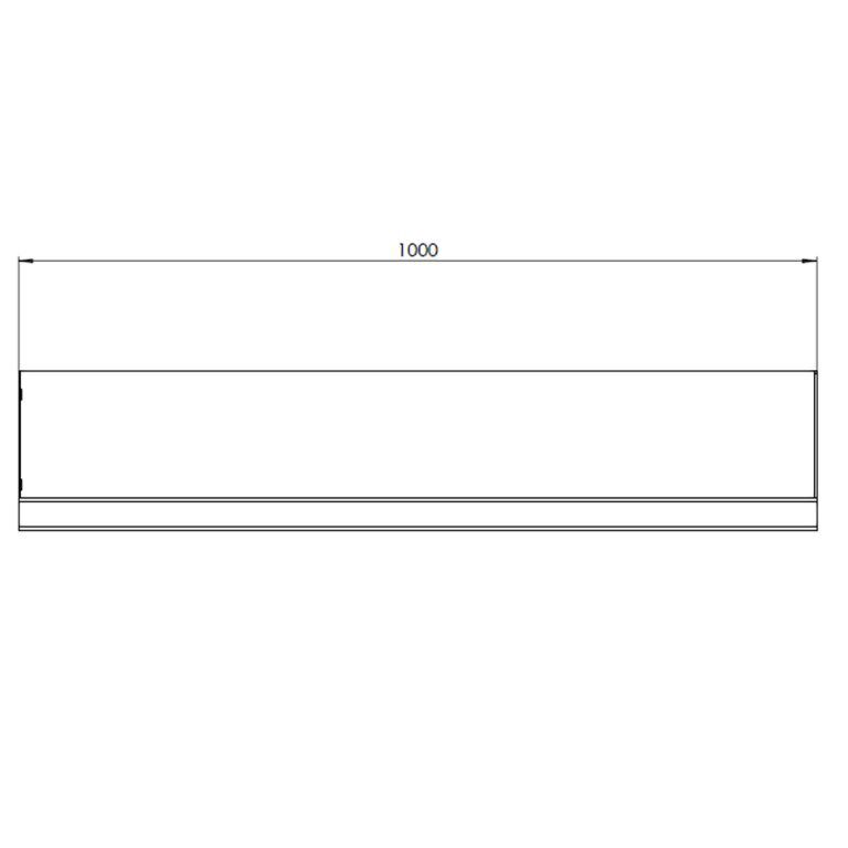 Mur de soutènement en acier peint par poudrage droit de 100 cm (hauteur 60 cm)