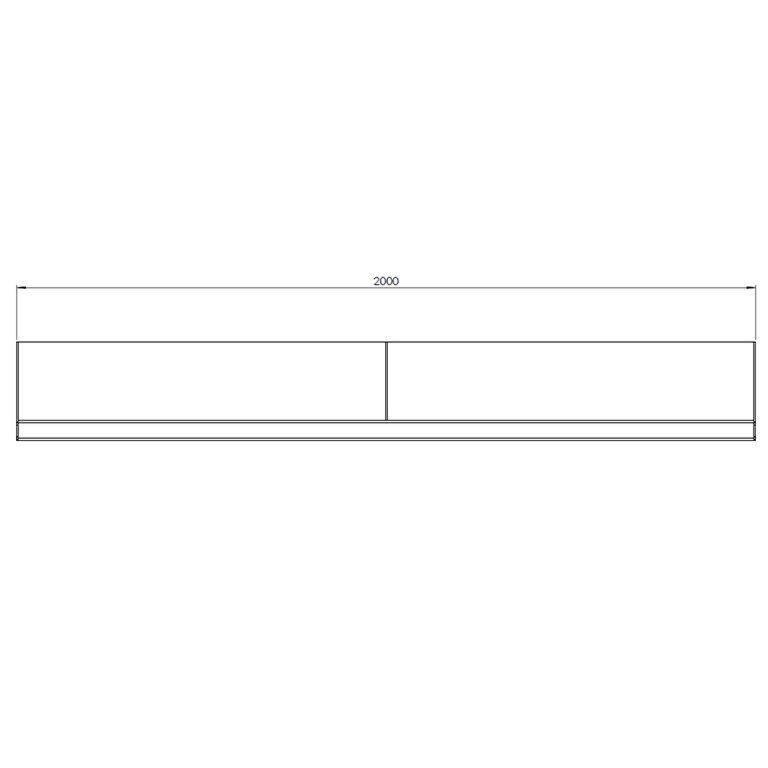 Mur de soutènement en acier peint par poudrage droit de 200 cm (hauteur 60 cm)