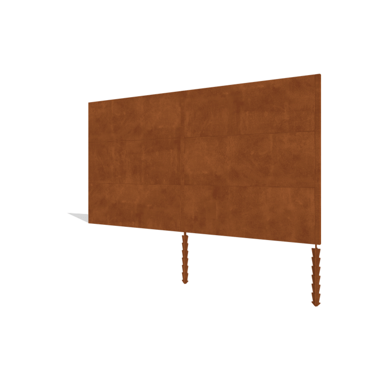 Clôture en acier corten H3 set 378 cm