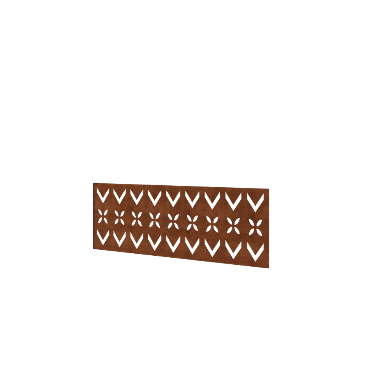 Clôture en acier corten H Panneau V 120 x 47,5 cm