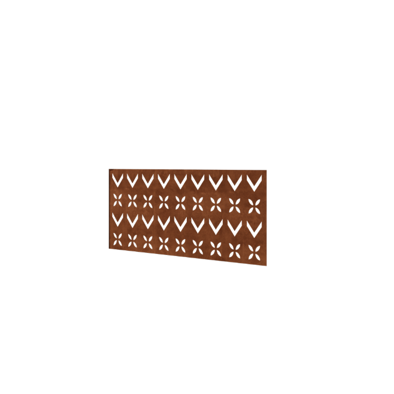 Clôture en acier corten H Panneau V 120 x 63,3 cm
