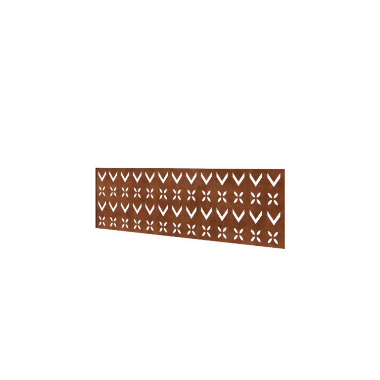 Clôture en acier corten H Panneau V 180 x 63,3 cm