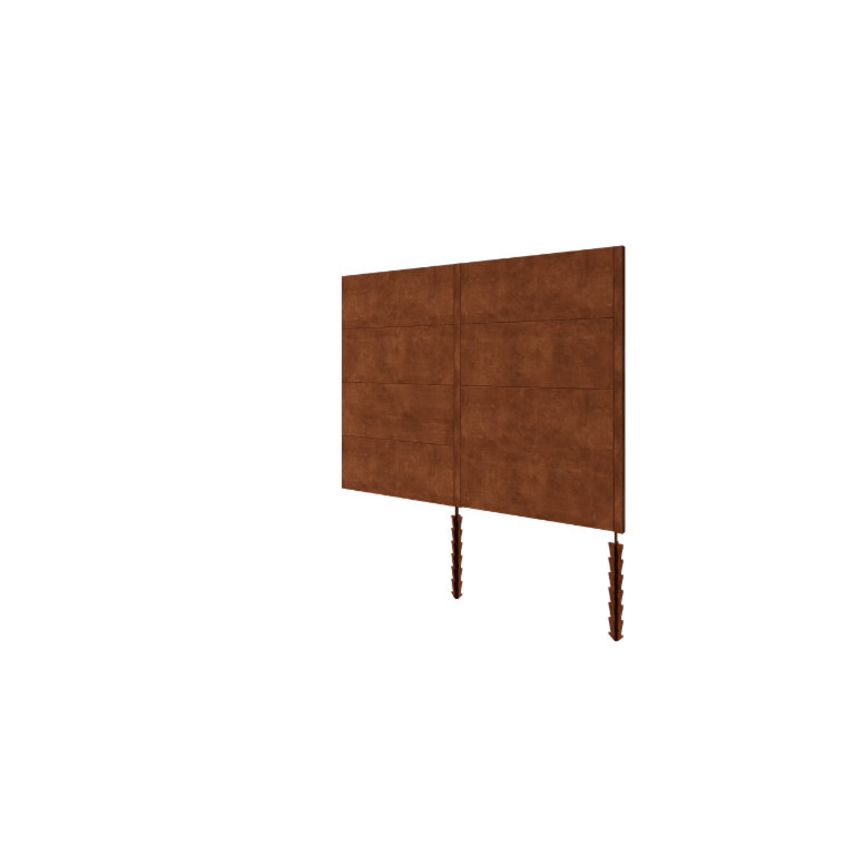 Clôture en acier corten H4 set 258 cm