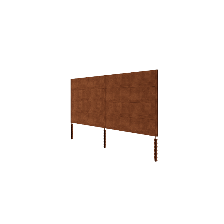 Clôture en acier corten H4 set complet 378 cm
