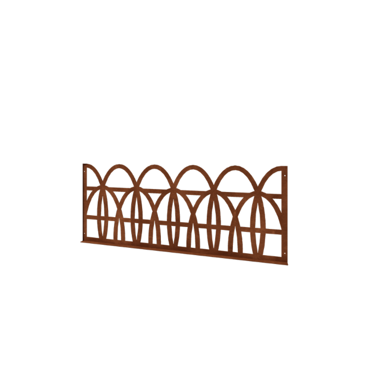 Clôtures ornementales acier corten T 149 x 60 cm