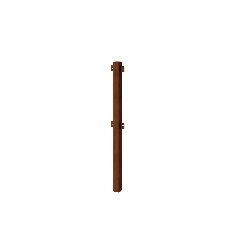 Grillage décoratif en acier Corten - Poteau intermédiaire - 110 cm Grillage décoratif en acier Corten - Poteau intermédiaire - 110 cm