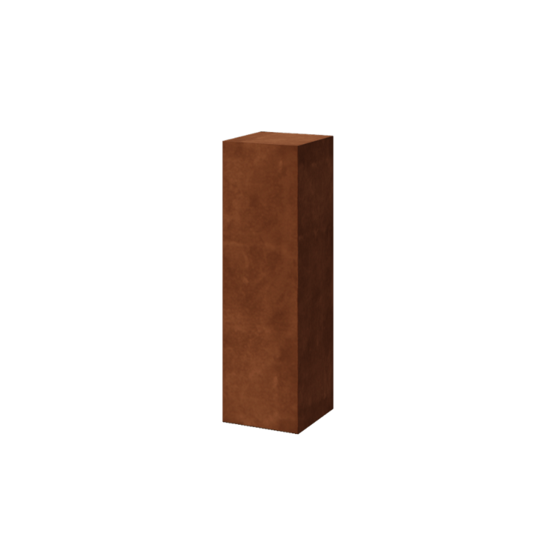 Socle en acier Corten Ohio 30 x 30 x 100 cm