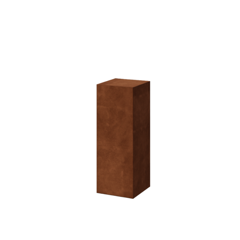 Socle en acier Corten Ohio 30 x 30 x 80 cm