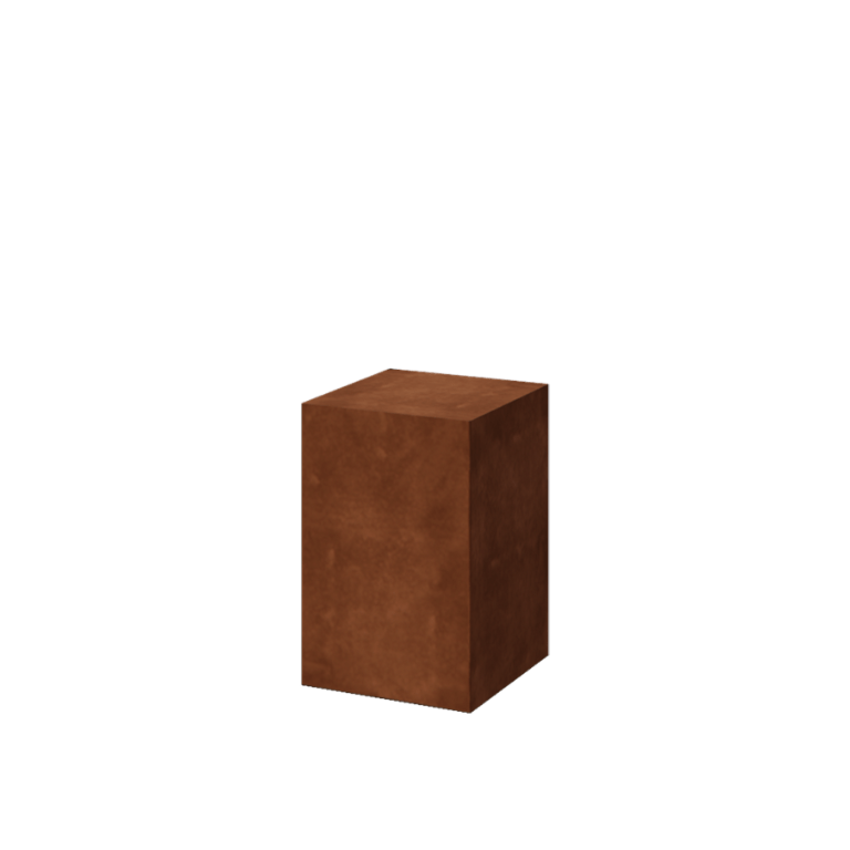 Socle en acier Corten Ohio 40 x 40 x 60 cm