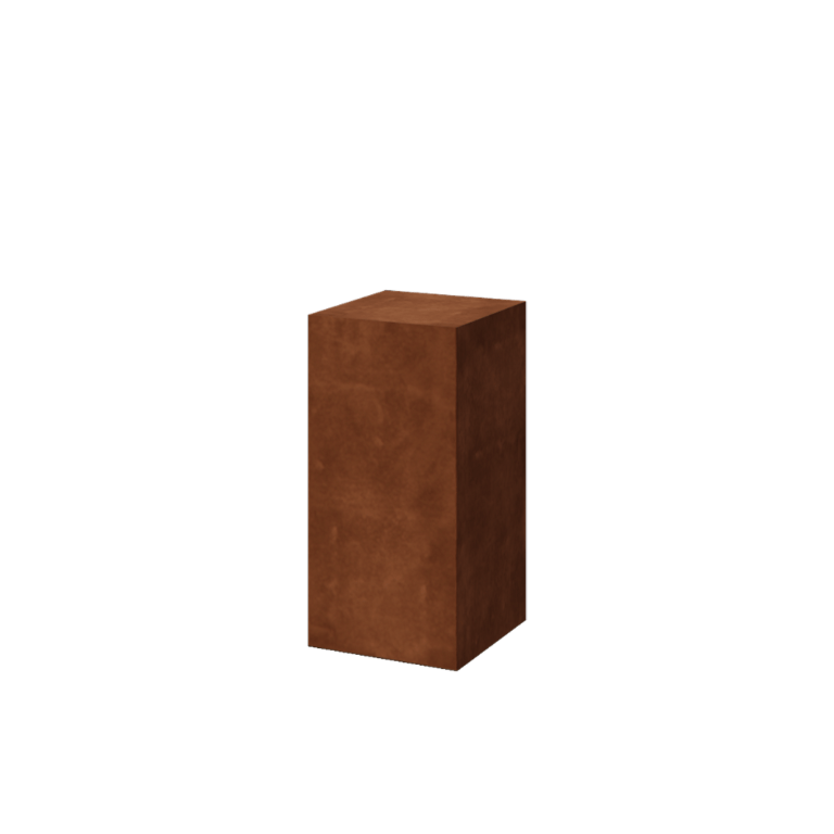 Socle en acier Corten Ohio 40 x 40 x 80 cm