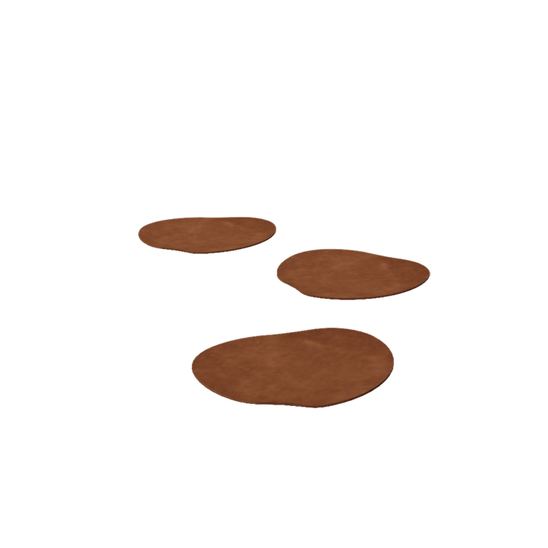 Pas japonais en acier Corten - Organique - 30 x 30 cm