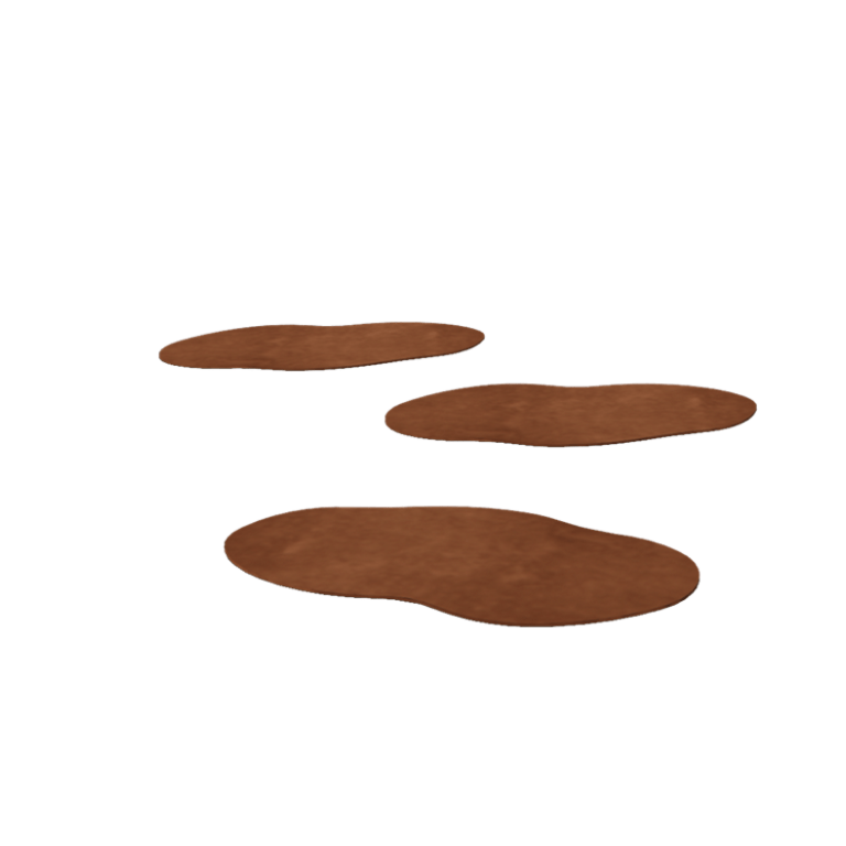 Pas japonais en acier Corten - Organique - 50 x 25 cm