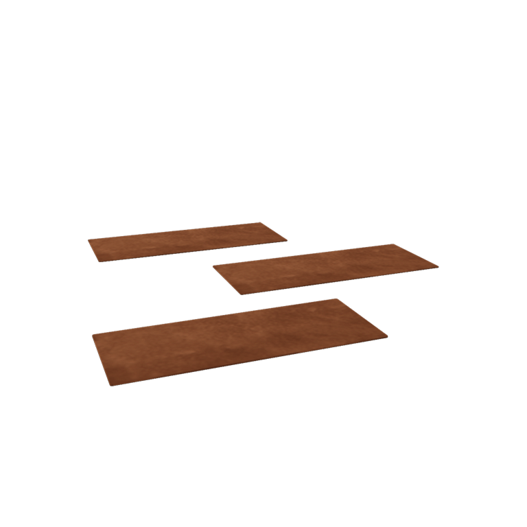 Pas japonais en acier Corten - Rectangle - 60 x 25 cm