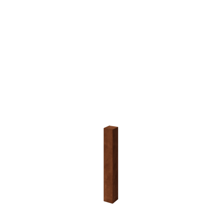 Poteaux de clôture de jardin en acier corten 80 cm