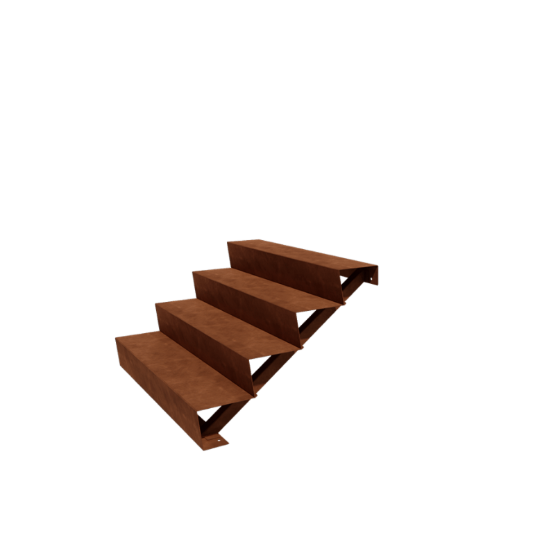 l`escalier en acier New York 4-étape (largeur 120 cm)