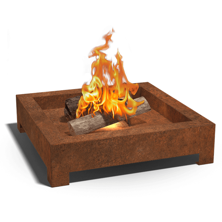 Bol à feu en acier corten Détroit (carré) (Quantités Limitées!)