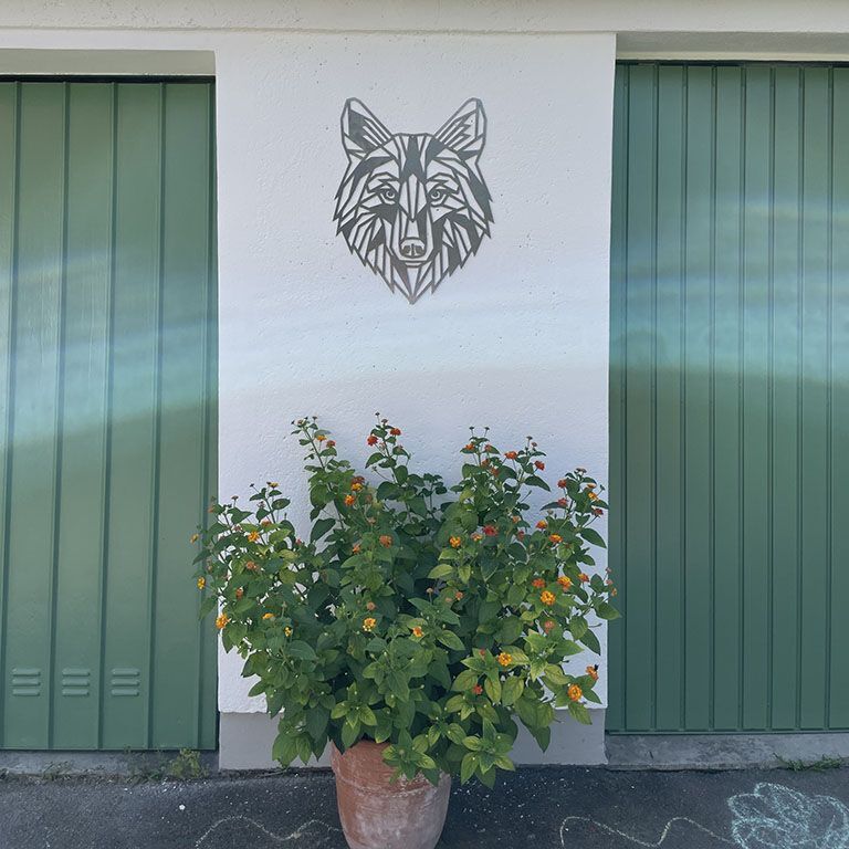 Décoration murale en métal Wolf 1.0